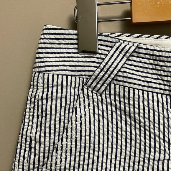 J Crew Cotton Blue & White Nautical Striped Cotton Shorts Women’s 0 - Picture 3 of 9